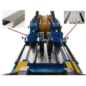 ZTRFM Conjuntos Duplos 2 Em 1 Stud E Track Furring Canal Ângulo Perfil Drywall Partição Teto Roll formando máquina