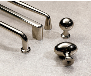 Zinc Alloy Cabinet Wardrobe <b>Drawer</b> Door Handles Titanium <b>Silver</b> Finish Modern Design Easy Installation for Kitchen Bathroom - Product Image 3