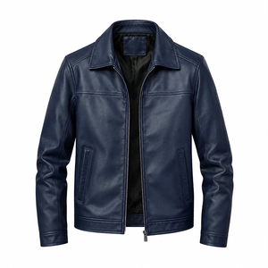 Veste en similicuir coupe classique pour homme, couleur unie, vêtements d'extérieur pour les marques de mode et les acheteurs en gros - Product Image 1