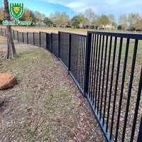 Clôture de jardin tubulaire en acier préfabriqué durable, résistante à la rouille, écologique, design 3D moderne, certifiée ISO9001, hauteur 6 pieds