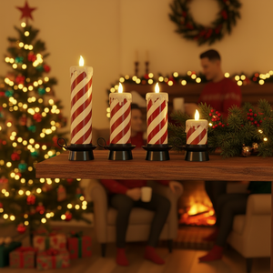 크리스마스 <span class=keywords><strong>LED</strong></span> 캔들 라이트 장식용 테이블 센터피스 무불꽃 <span class=keywords><strong>LED</strong></span> 크리스마스 캔들 라이트 휴일 홈 데코용 - Product Image 6