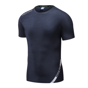 Men's Casual Short-Sleeved Hip Hop Sports T-Shirt Breathable Knitted 100% Polyester Fabric Oversized Fit Custom Logo Printed - Product Image 1