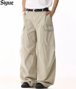 Nouveaux pantalons cargo utilitaires Gorpcore Urban <span class=keywords><strong>Techwear</strong></span> pour hommes, design superposé, pantalons de survêtement amples, grandes poches, toile douce brodée, taille mi-haute - Product Image 1