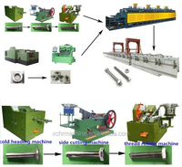 Machine automatique de taraudage de goujons à 4 broches pour goujons hexagonaux et ronds