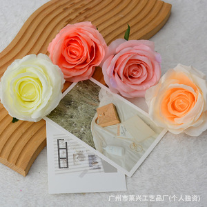 Tête de rose artificielle Laixing en soie, fleur réaliste pour décoration de mariage, bouquet DIY, décoration intérieure - Product Image 3