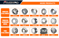 Jante de roue en aluminium sans chambre à air de 22.5 pouces, vente directe d'usine en chine, 22.5x6.75, 22.5x6.75, 22.5x7.5, 22.5x8.25, pour camion