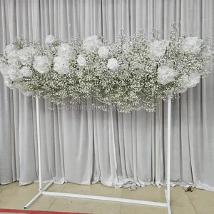 최고 품질의 무대 장식 수국 인공 꽃 테이블 중앙 장식 실내 장식 인공 꽃 러너
