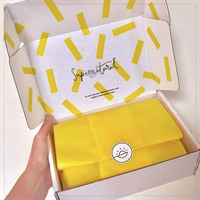 Papier de soie d'emballage cadeau de luxe noir avec logo personnalisé pour chaussures, vêtements, jouets