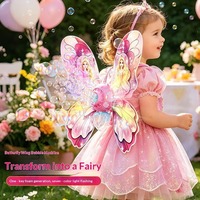 YT Wholesale Nouvelle Machine à bulles sac à dos ailes de papillon, Lanceur de bulles entièrement automatique, Jouet à bulles décoratif lumineux pour petite fille