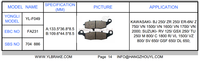 Plaquettes de frein de moto Yongli Italie F049 pour KAWASAKI-Z 750 VN 1500 pièces de rechange y compris plaque de Friction