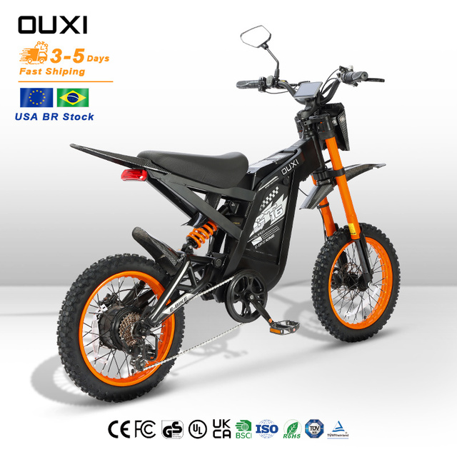 BR OUXI GT16 48v 20ah Mountain 16 Inch Electric Bicycle Mini Fat Tire Ebike Travel Range 80km 750w Electric Bikes for Adults