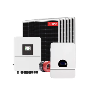 Kit de Sistema <span class=keywords><strong>Solar</strong></span> de Litio de 5kW 3kW, Panel <span class=keywords><strong>Solar</strong></span> Híbrido de 10kW para Montaje en Suelo, Sistema de Energía Fuera de la Red con Inclinación Ajustable para el Hogar - Product Image 1