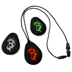 สร้อยคอซิลิโคนรูปมังกรสำหรับเด็ก - ของเล่นเสริมพัฒนาการแบบเคี้ยวได้สำหรับเด็กหญิงและเด็กชาย - Product Image 6