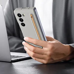 Neues Design Anti-Finger abdruck Skin-Like Feel PC-Handy hülle Stylus Attached für Samsung Galaxy Z Fold 5 4 3