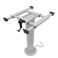Pied de table télescopique électrique en aluminium 12V avec cadre de table en aluminium noir ou gris, pied de table pour camping-car
