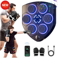 Machine d'entraînement de boxe électronique intelligente murale en PU, style arcade, combat virtuel musical, sur batterie
