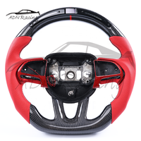 Volant sport en fibre de carbone personnalisé avec voyant de changement de vitesse LED pour JEEP Track-hawk SRT 2014+