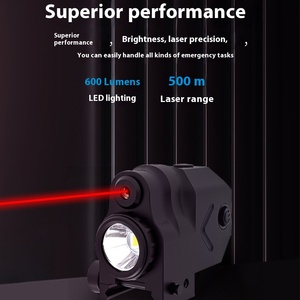 Săn Bắn Ngoài Trời Chiến Thuật Đèn Pin Với Màu Đỏ Và Màu Xanh Lá Cây Ánh Sáng Laser An Ninh Tuần Tra Thấp Treo Đường Sắt Định Vị Cho Săn Bắn - Product Image 3