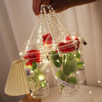 Saint Valentin cadeau pour petite amie éternelle Rose LED lumière feuille fleur Simple tasse fête des mères faveurs de mariage cadeau de demoiselle d'honneur