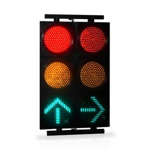 عرض ساخن: إشارات مرور LED حمراء بست وحدات 300 مم للطرق - Product Image 1