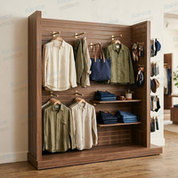 Système de merchandising Kainice en bois lamellé sur mesure, panier métallique de rangement, présentoir au sol, support pour bougies parfumées