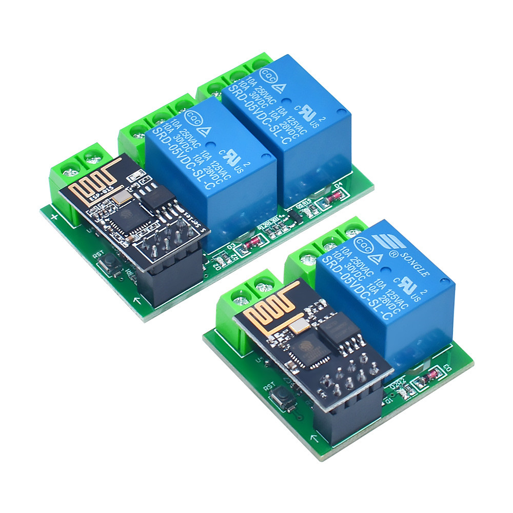 ESP8266 двухканальный Wi-Fi релейный модуль ESP-01 DC5V твердотельные реле индикатор и кнопка сброса 2 CH реле доска низкий уровень управления