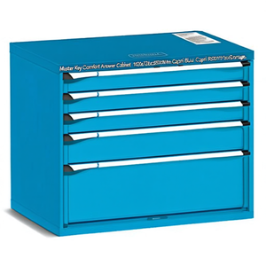 Fami Master Key Comfort <b>Drawer</b> Cabinet 5 <b>Drawers</b> 1020x726x850 Mm Capri Blue Ral5019 <b>Tool</b> Storage - Product Image 2