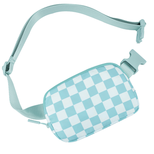 Customizable Polyester Waterproof Gym Checkered Crossbody Bag Women LuLu Belt Chest Zipper Bum Waist Sling Fanny <b>Pack</b> - Product Image 1
