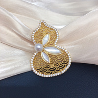 Broche en perles d'eau douce SHDIYAYUN, best-seller, style chinois, design gourde, incrustée de coquillages, bijoux en perles
