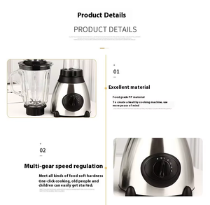 Licuadora Profesional de 1.5L de Vidrio y Acero Inoxidable, 5 Velocidades Variables, con Triturador de Hielo y Picador, Diseño Moderno, para Uso Doméstico - Product Image 5