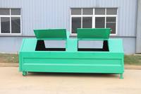 Pièces de machines de construction, Conteneur à déchets en acier de 5m, Poubelle industrielle personnalisable, Recyclage des déchets, Élimination en vrac