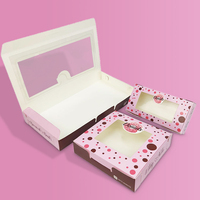 Vente en gros emballage en carton de papier pliable biodégradable personnalisé boîte d'emballage de gâteau biscuit cookie beignet avec logo