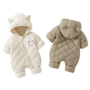 Ropa <span class=keywords><strong>de</strong></span> invierno para bebés Clase A: Trajes <span class=keywords><strong>de</strong></span> una pieza acolchados <span class=keywords><strong>de</strong></span> algodón para niños y niñas, recién nacidos, cálidos para salir - Product Image 5
