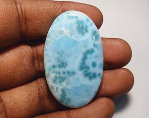 พลอย Larimar อัญมณี Cabochon หลวม4มม. อัญมณี925คุณภาพสูงจากธรรมชาติ - Product Image 2