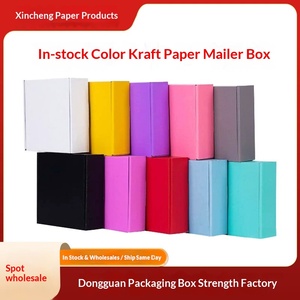 Colorful Kraft Paper Airplane Shipping Boxes, Extra Strong <b>Square</b> Mailer with Custom Logo Printing, Bulk Wholesale - Product Image 3