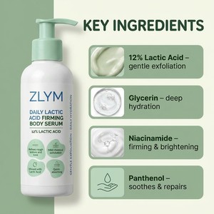 Sérum Éclaircissant Corps 12% Acide Lactique AHA Niacinamide Raffermissant Unifiant le Teint Lissant pour Peaux Ternes <span class=keywords><strong>et</strong></span> Rugueuses - Product Image 1
