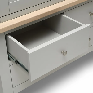 Mobile da Cucina Chester Grigio Tortora con Doppio Armadio Dispensa in Legno Massello - Product Image 6