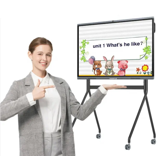 55/65 Inch Smart LCD Touch Screen Whiteboard Interactive Panel Digital Whiteboard HD Presenter Board for Education Class