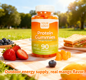 Peynir altı suyu proteini ve esansiyel Amino asitler içeren <span class=keywords><strong>Protein</strong></span> gummileri-şekersiz, vejetaryen dostu eğitim aperatifleri - Product Image 4