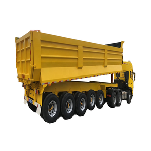EAST Heavy Duty 40ft 5 ejes 100 toneladas 150 toneladas 200t transporte de piedra equipo de inclinación semirremolque volquete - Product Image 1