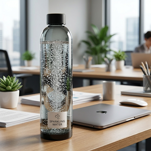 <span class=keywords><strong>Bottiglia</strong></span> d'<span class=keywords><strong>acqua</strong></span> in <span class=keywords><strong>vetro</strong></span> borosilicato premium da 750 ml per <span class=keywords><strong>acqua</strong></span> frizzante, base resistente da 3,5 mm, bicchiere durevole per bevande gassate - Product Image 1