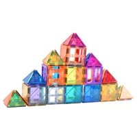 Set Blok Bangunan Edukatif Magnetik Mini 36pcs untuk Anak Usia 4-14 Tahun, Puzzle, Hadiah Ulang Tahun, Kotak Penyimpanan Plastik ABS, Aman