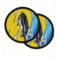 Écusson imprimé circulaire en tissu tissé, motif crâne d'horreur et fruits, personnalisé, pleine couleur, pour vêtements et chapeaux, écologique