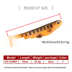 Leurre souple à queue de pagaie 16cm/33.5g, 2 pièces, <span class=keywords><strong>pour</strong></span> pêche au <span class=keywords><strong>gros</strong></span> <span class=keywords><strong>brochet</strong></span>, type <span class=keywords><strong>Shad</strong></span>, leurre artificiel en plastique, wobbler, matériel de pêche - Product Image 2