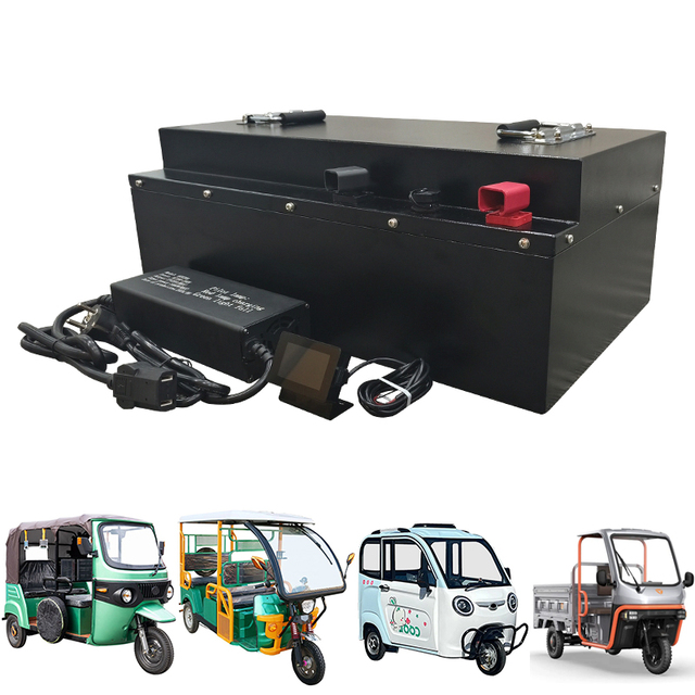 Fast Charging 48v 60v 72v 80ah 100ah 200ah Lithium Lifepo4 Battery Ip67 for Electric Tricycle Rickshaw