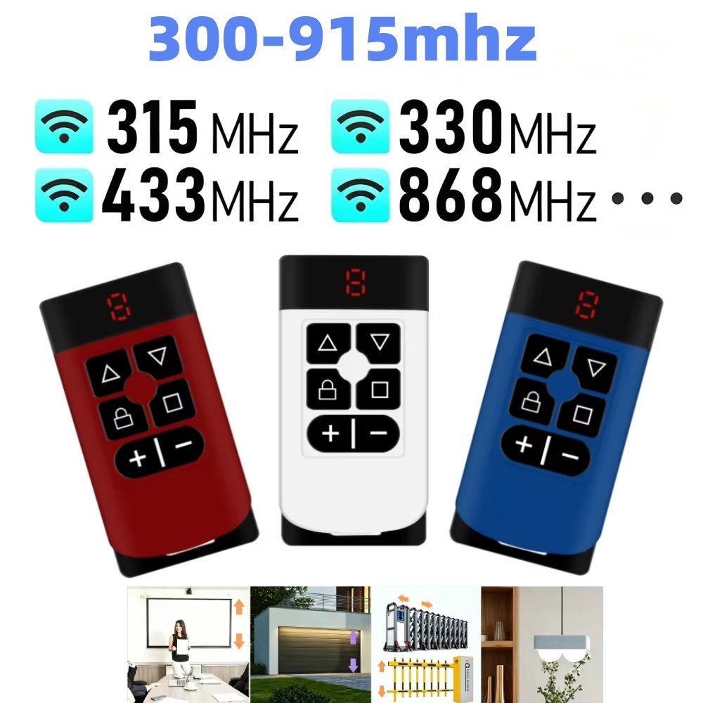 Multi Frequency 300MHz - 915MHz Garage Door Remote Control <strong>Rolling</strong> <strong>Code</strong> Key <strong>Duplicator</strong> 8 in 1 Universal Auto-Scan Clone 433MH