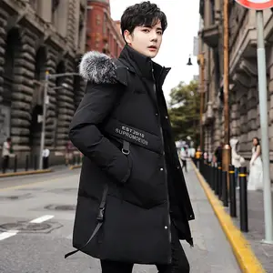 Custom Man Stand Collar Inverno Blank Down Jacket Fornecedor Inverno Men's Long-Sleeved acolchoado casaco quente acolchoado