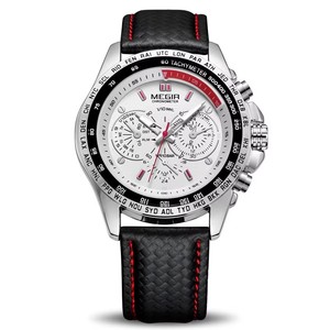 Relojes de Cuarzo para Hombre Megir 1010 a Bajo Precio, Reloj Montres Homme de Lujo con Correa de Cuero, Reloj Masculino Resistente al Agua para Hombre, Regalo - Product Image 6