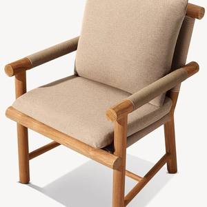 Silla de Jardín de Madera Maciza, Estilo Rústico, Muebles Duraderos para Exteriores - Product Image 1
