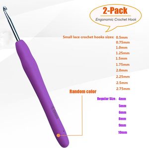 Single Head Knitting Tool <b>Set</b> with Candy-Colored Soft Handle <b>Crochet</b> <b>Hook</b> 2mm Thick Aluminum Oxide Plastic <b>Crochet</b> <b>Hook</b> for Wool - Product Image 2